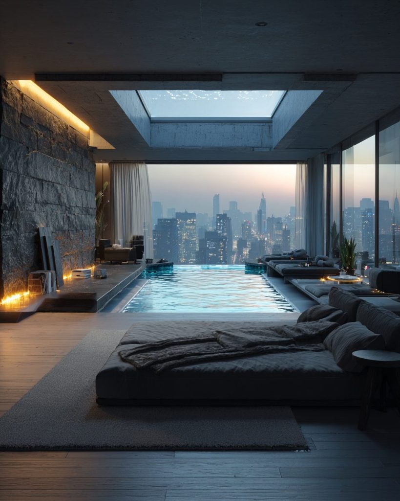 Luxury Apartment with an Indoor Infinity Pool AI Artwork 2