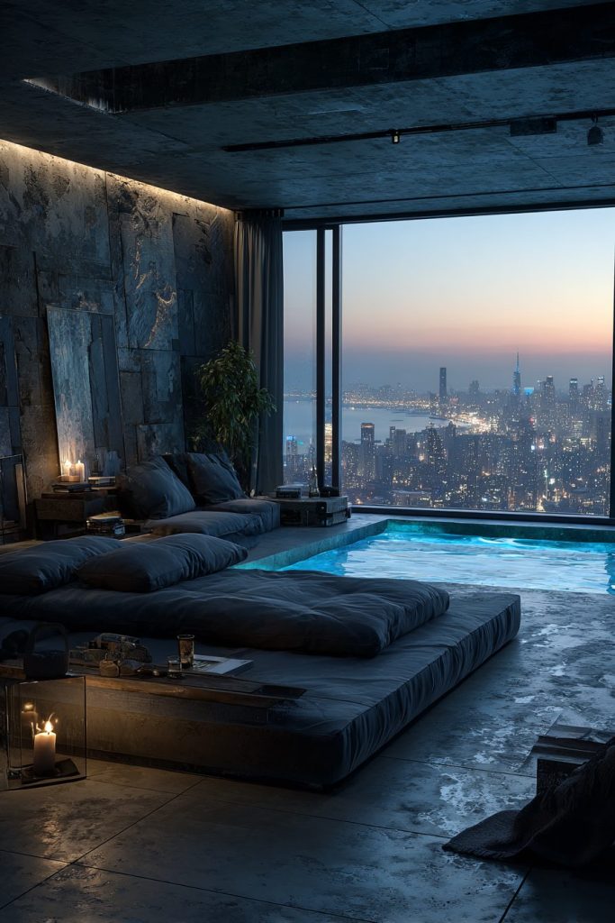 Luxury Apartment with an Indoor Infinity Pool AI Artwork 4