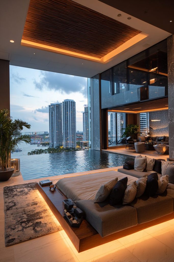 Luxury Apartment with an Indoor Infinity Pool AI Artwork 7