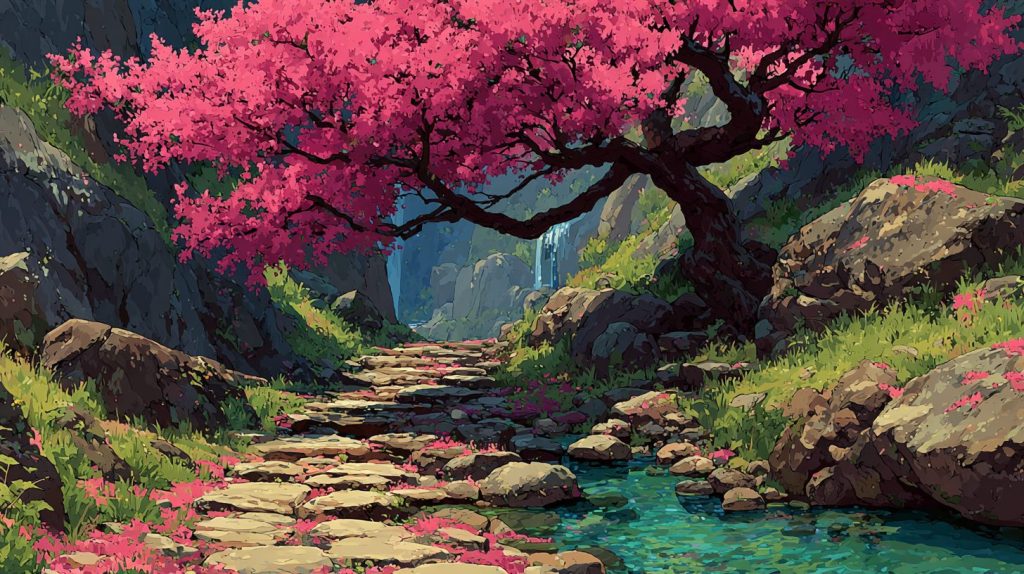 The Beautiful Nature Paths of Japan - Anime-Vibes AI Artwork 13