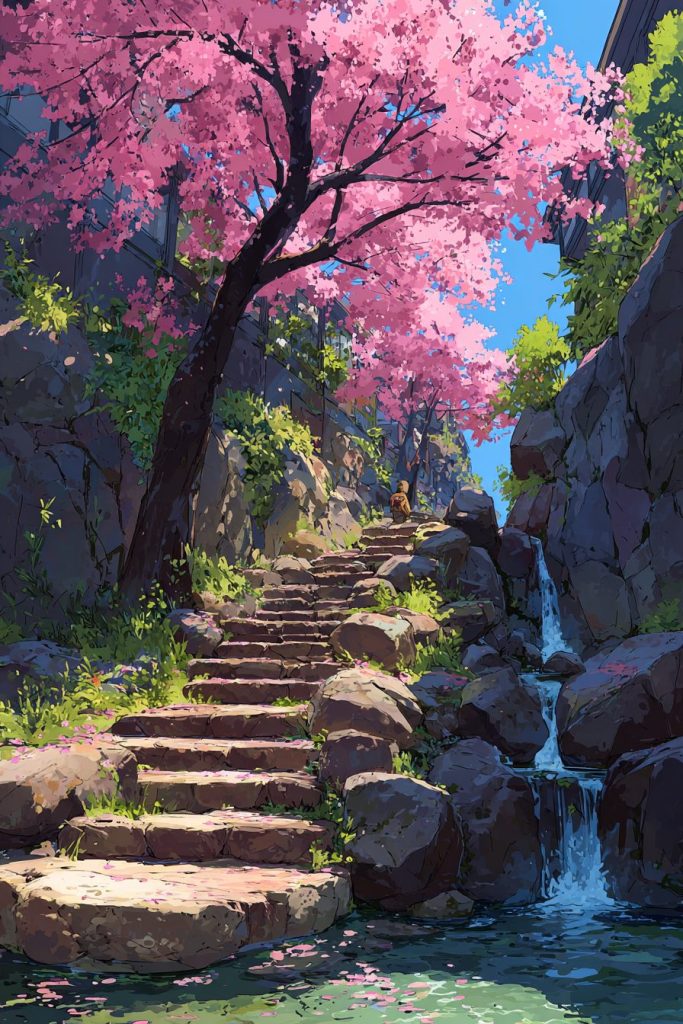 The Beautiful Nature Paths of Japan - Anime-Vibes AI Artwork 2