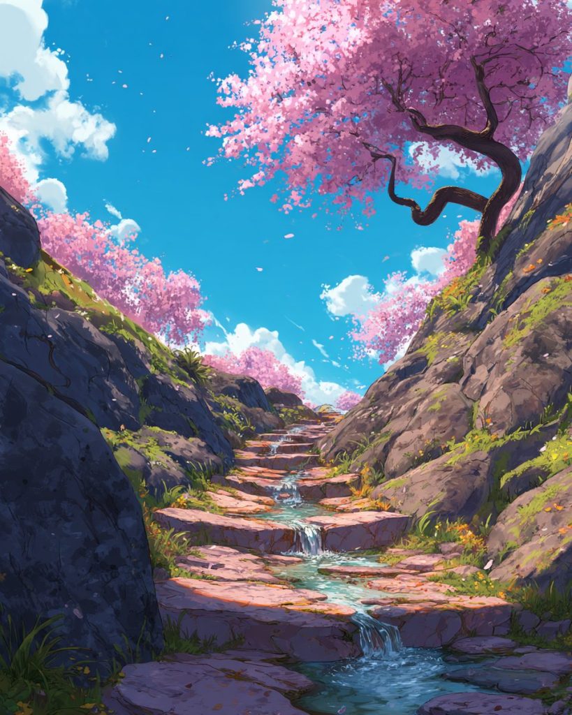 The Beautiful Nature Paths of Japan - Anime-Vibes AI Artwork 3