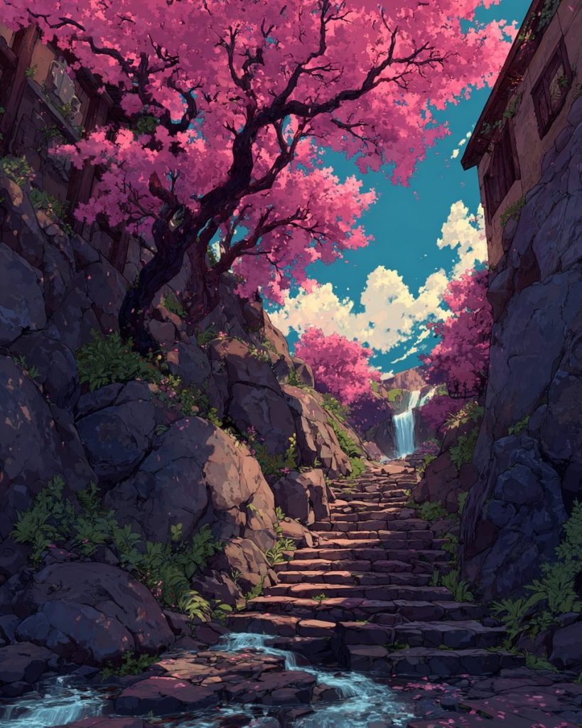 The Beautiful Nature Paths of Japan - Anime-Vibes AI Artwork 5