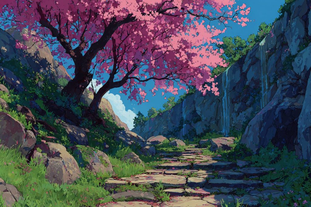 The Beautiful Nature Paths of Japan - Anime-Vibes AI Artwork 7