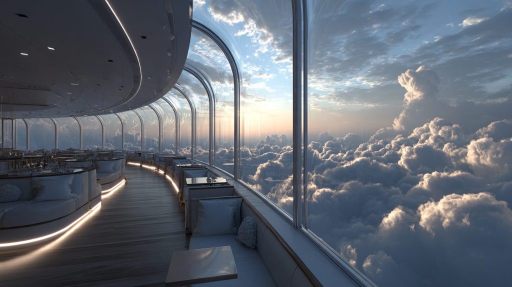 The Futuristic Diners in the Sky AI Artwork 7