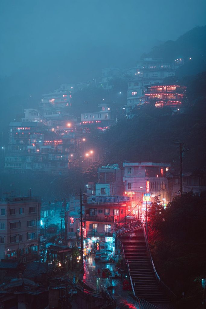 The Hills of Houses in Japan AI Artwork 9