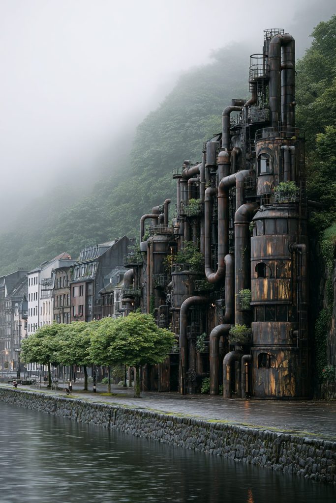 The Industrial Walls AI Artwork 4