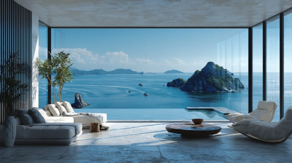 Waterfront Homes very close to the Sea AI Artwork 13