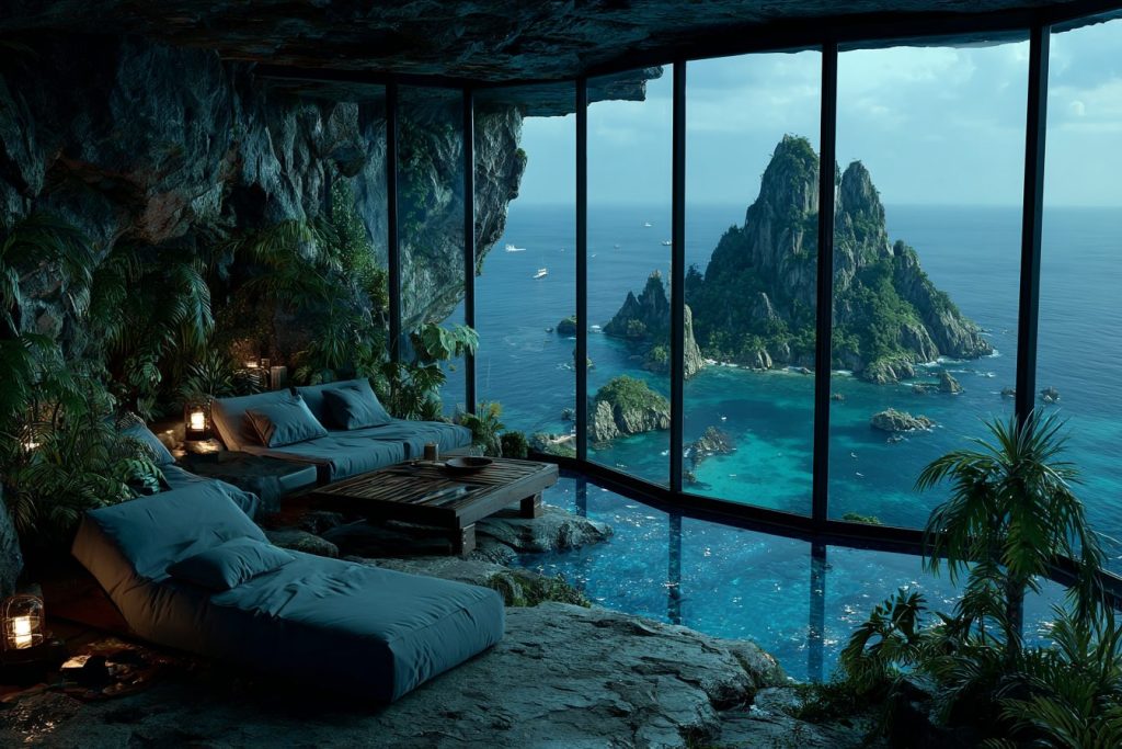 Waterfront Homes very close to the Sea AI Artwork 6