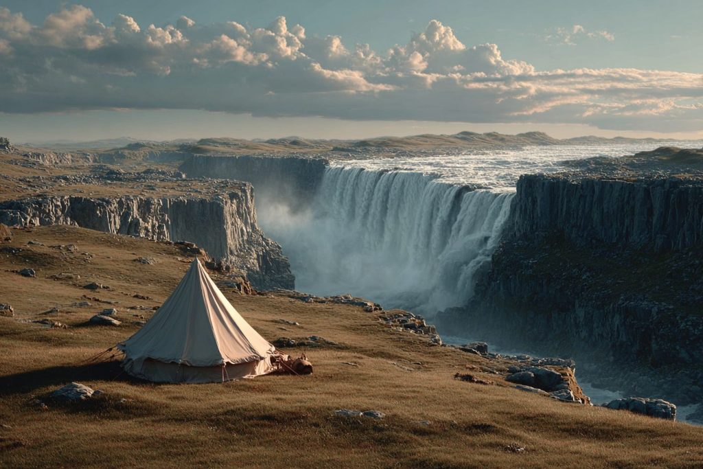 A Tent on a Vast Beautiful Landscape AI Artwork 2