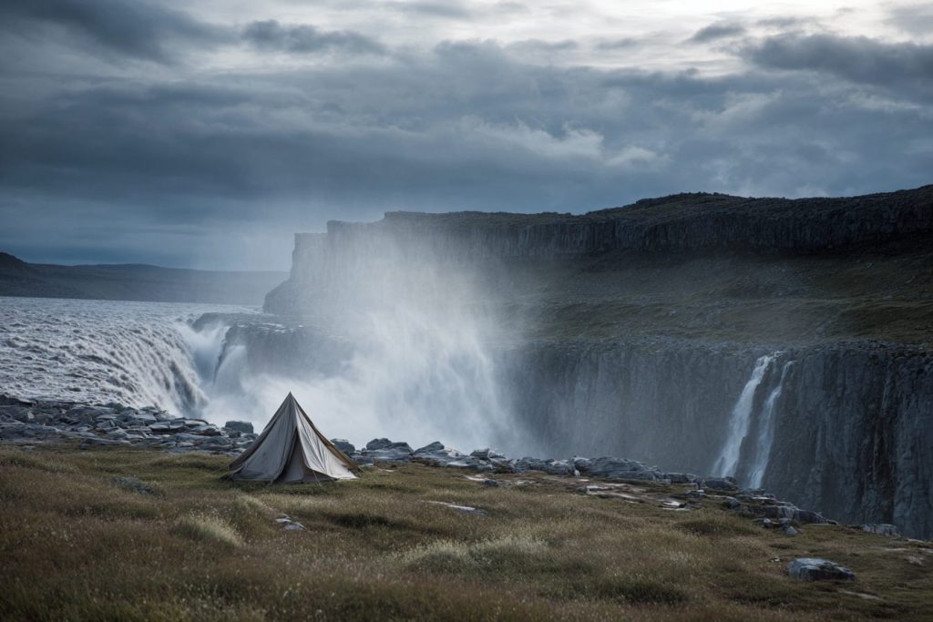 A Tent on a Vast Beautiful Landscape AI Artwork 6