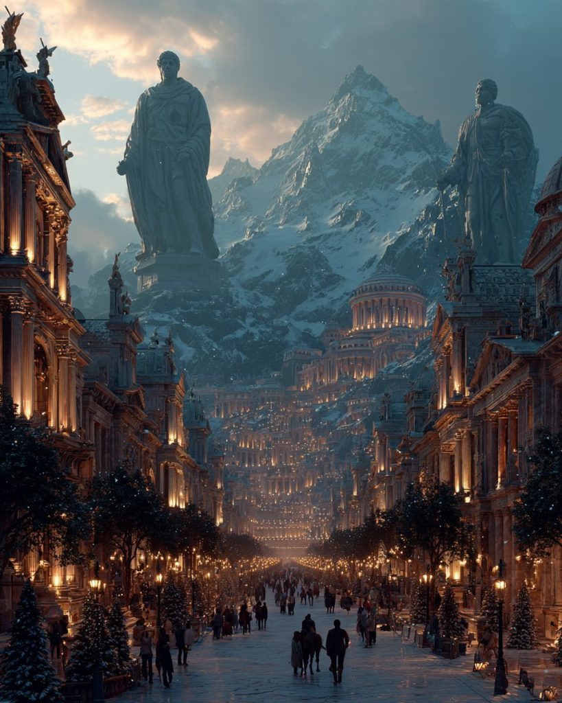 Statues of Roman Cities AI Artwork 3