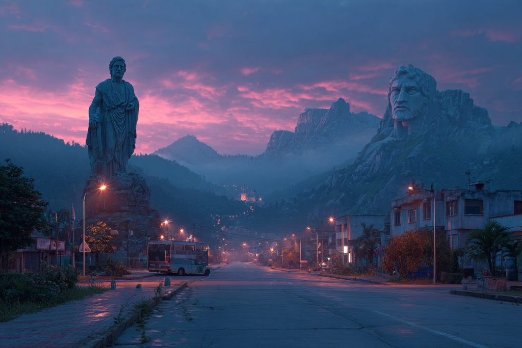 Statues of Roman Cities AI Artwork 7