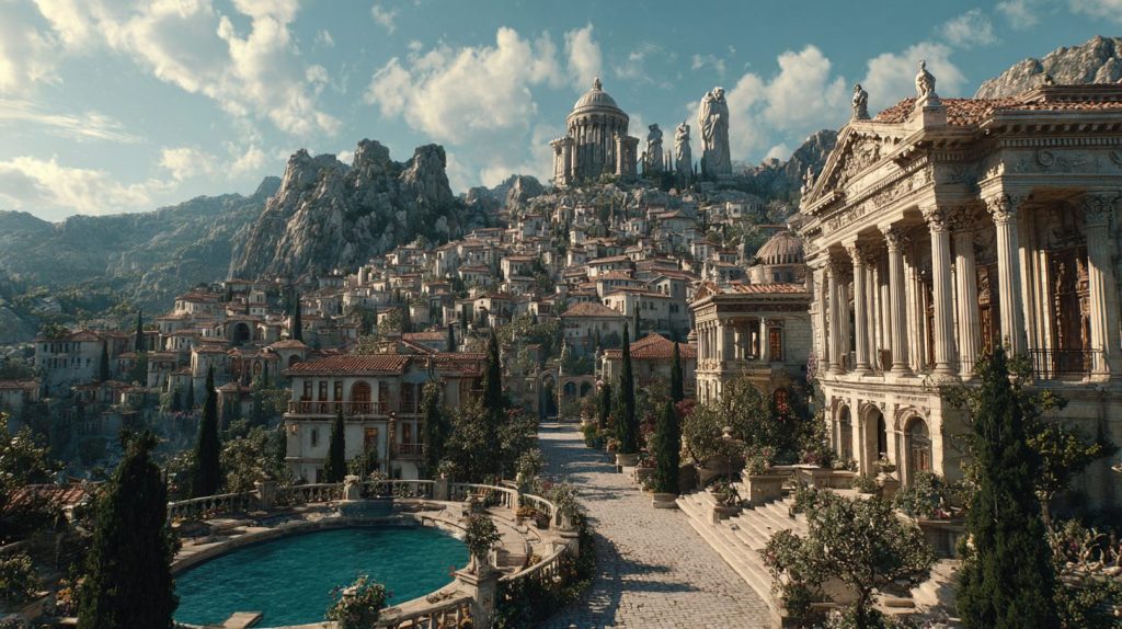 Statues of Roman Cities AI Artwork 8