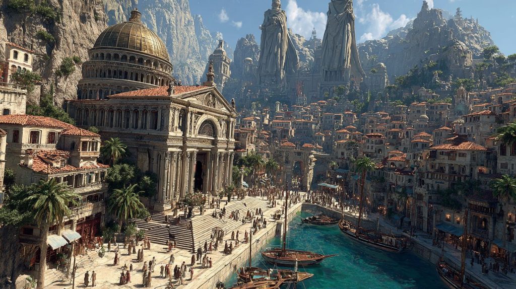 Statues of Roman Cities AI Artwork 9