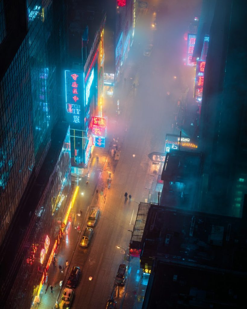 The Colorful Neon Cityscapes AI Artwork 2
