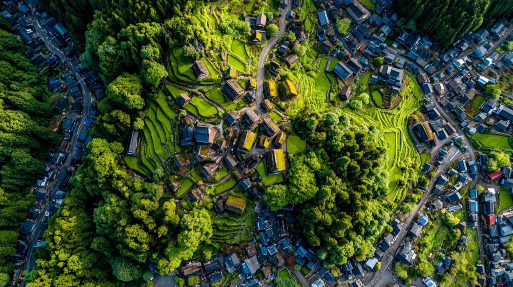 The Landscapes of Japanese Towns AI Artwork 10