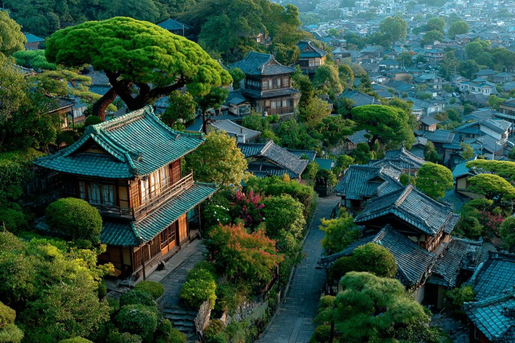 The Landscapes of Japanese Towns AI Artwork 8