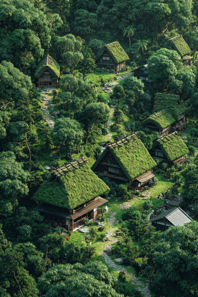The Landscapes of Japanese Towns AI Artwork 9