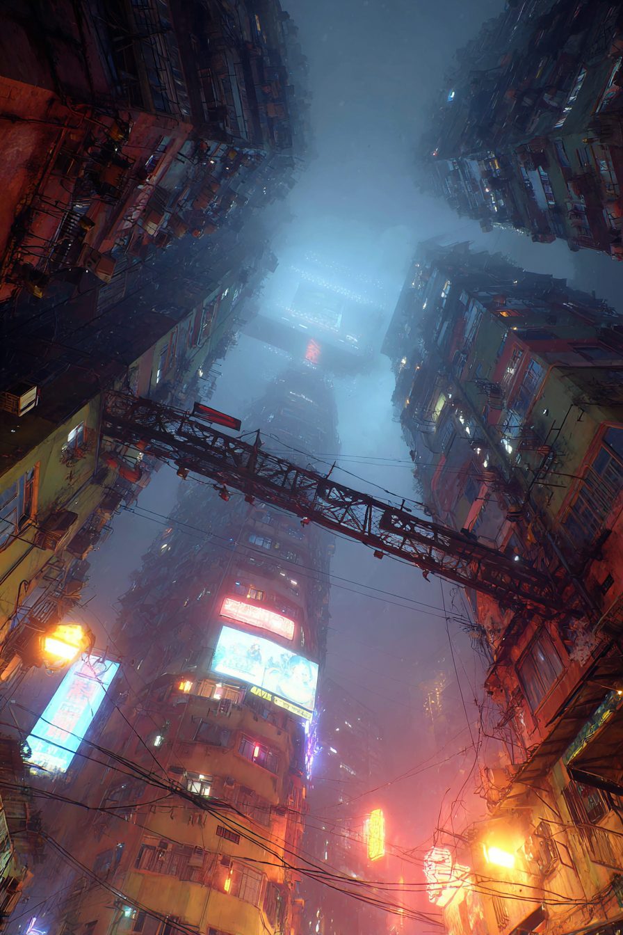 The Tall Buildings of Cyberpunk City