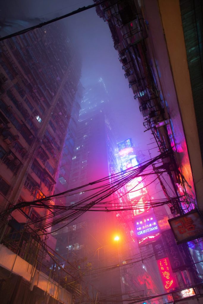 The Tall Buildings of Cyberpunk City AI Artwork 8
