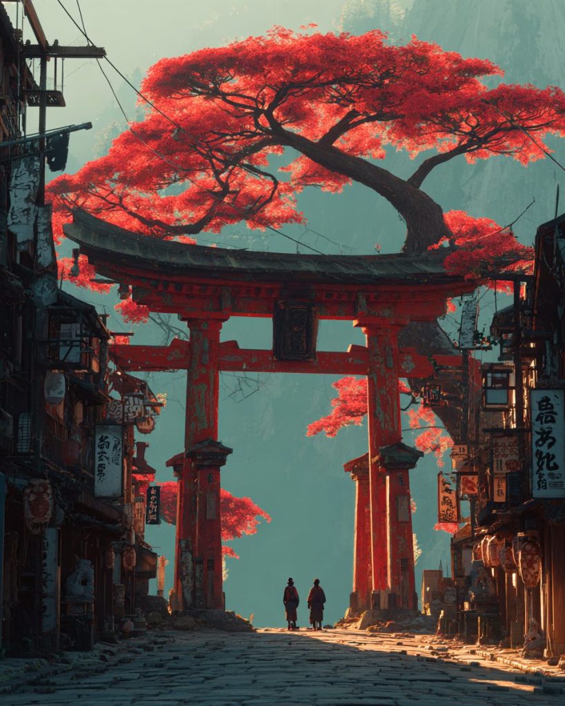 Whimsical Places of Japan AI Artwork 2