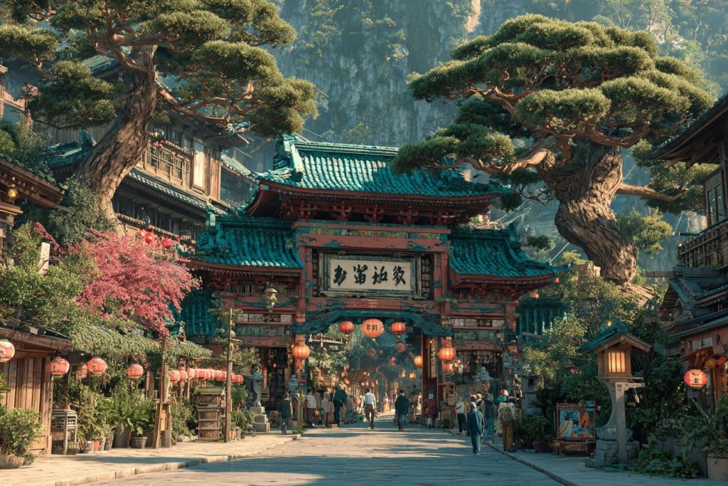 Whimsical Places of Japan AI Artwork 6