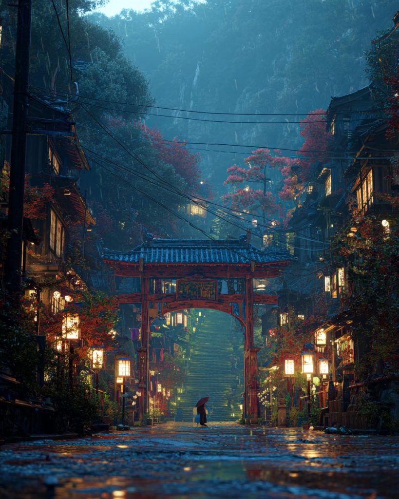 Whimsical Places of Japan AI Artwork 8