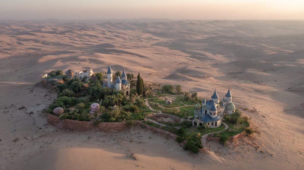 Whimsical Places of the Desert AI Artwork 13