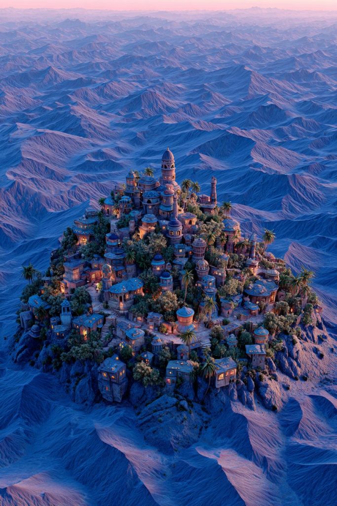 Whimsical Places of the Desert AI Artwork 3