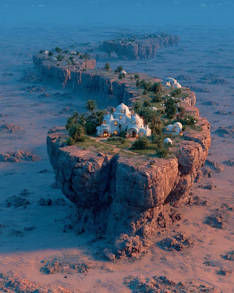 Whimsical Places of the Desert AI Artwork 5