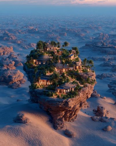 Whimsical Places of the Desert AI Artwork