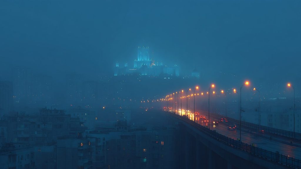 Linked Buildings with Dystopian Vibes AI Artwork 6