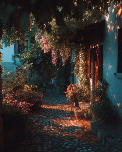 Lovely Stone Streets AI Artwork