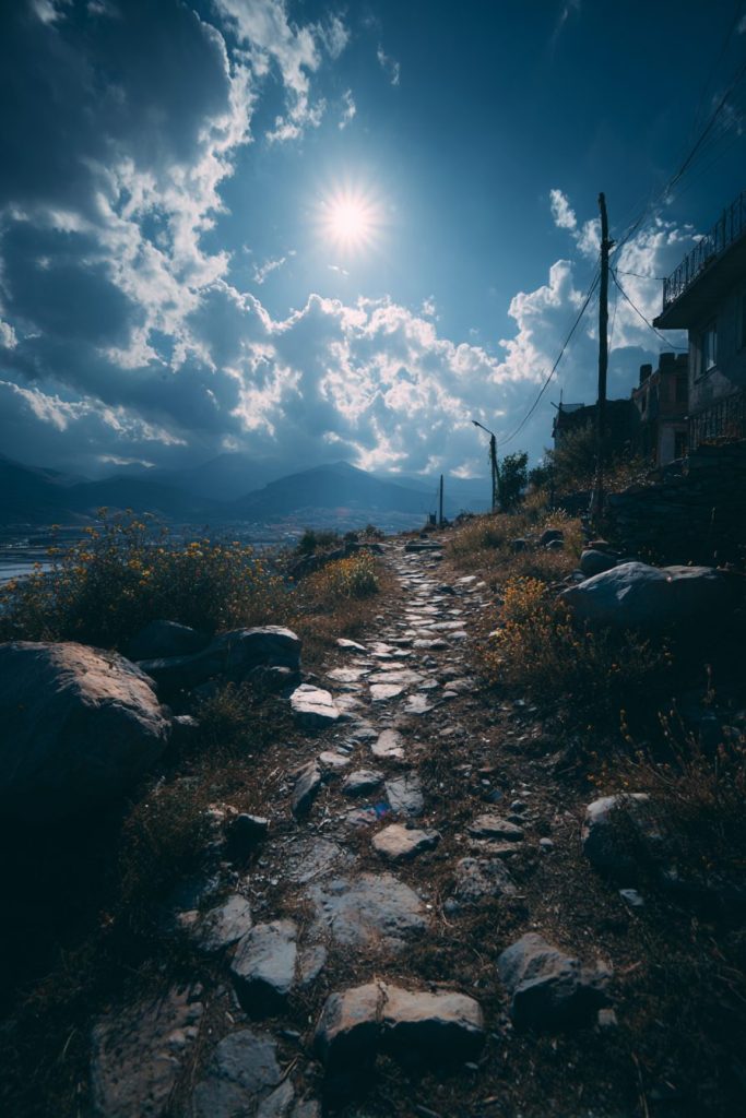 The Rocky Pathways of Mountain Towns AI Artwork 5