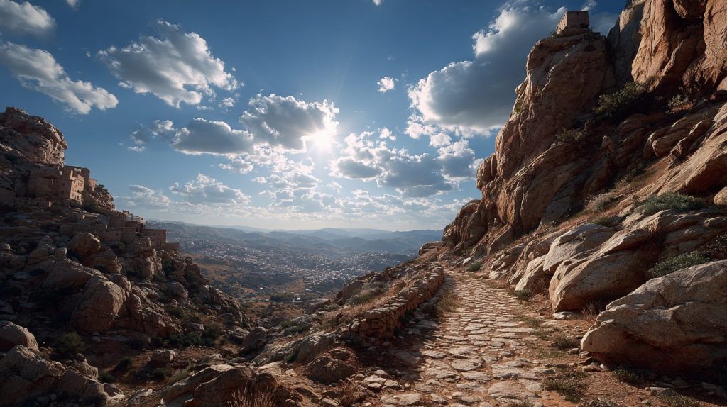 The Rocky Pathways of Mountain Towns AI Artwork 7