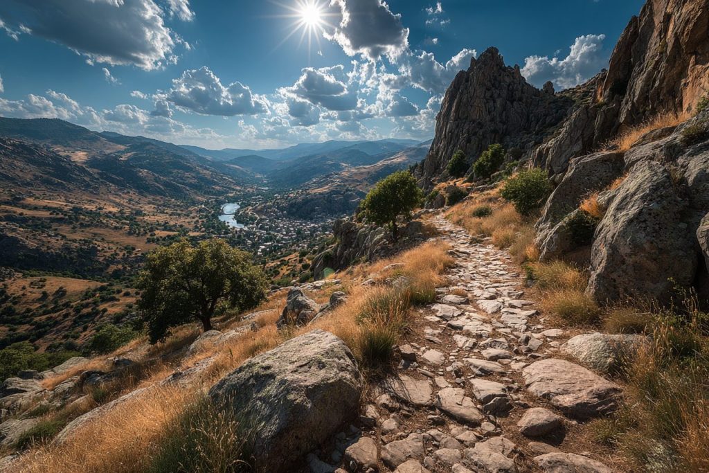 The Rocky Pathways of Mountain Towns AI Artwork 8
