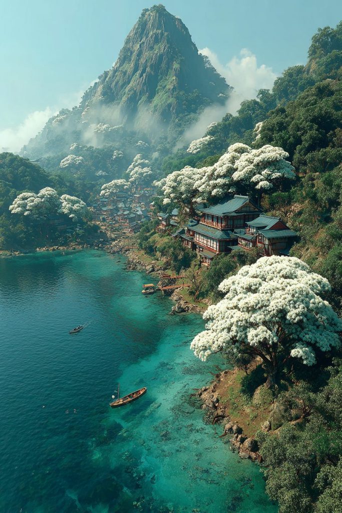 The Small Coastal Towns in Japan AI Artwork 10