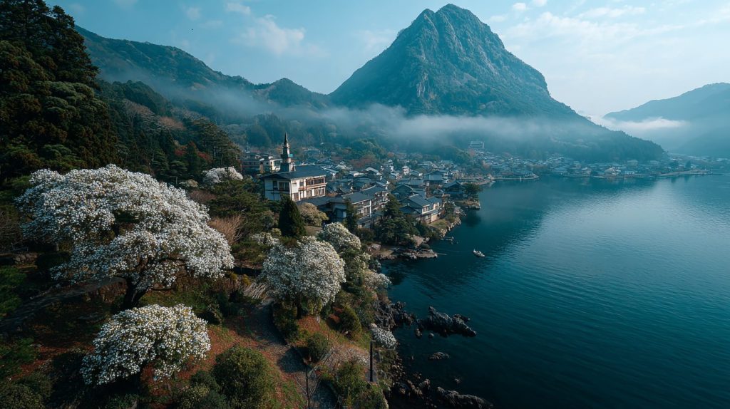 The Small Coastal Towns in Japan AI Artwork 11