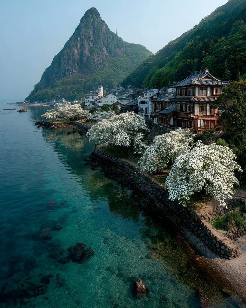 The Small Coastal Towns in Japan AI Artwork 4