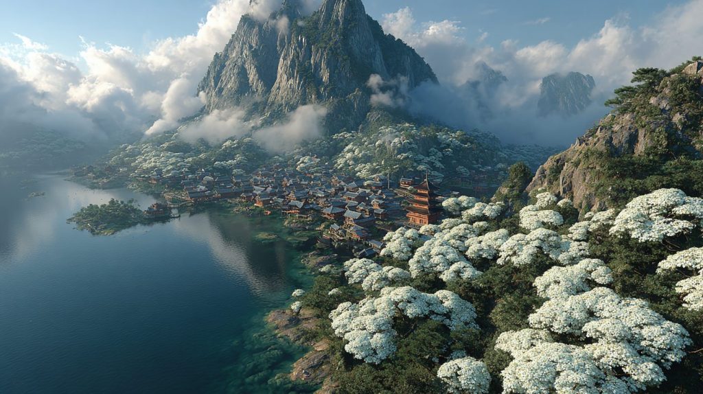 The Small Coastal Towns in Japan AI Artwork 6